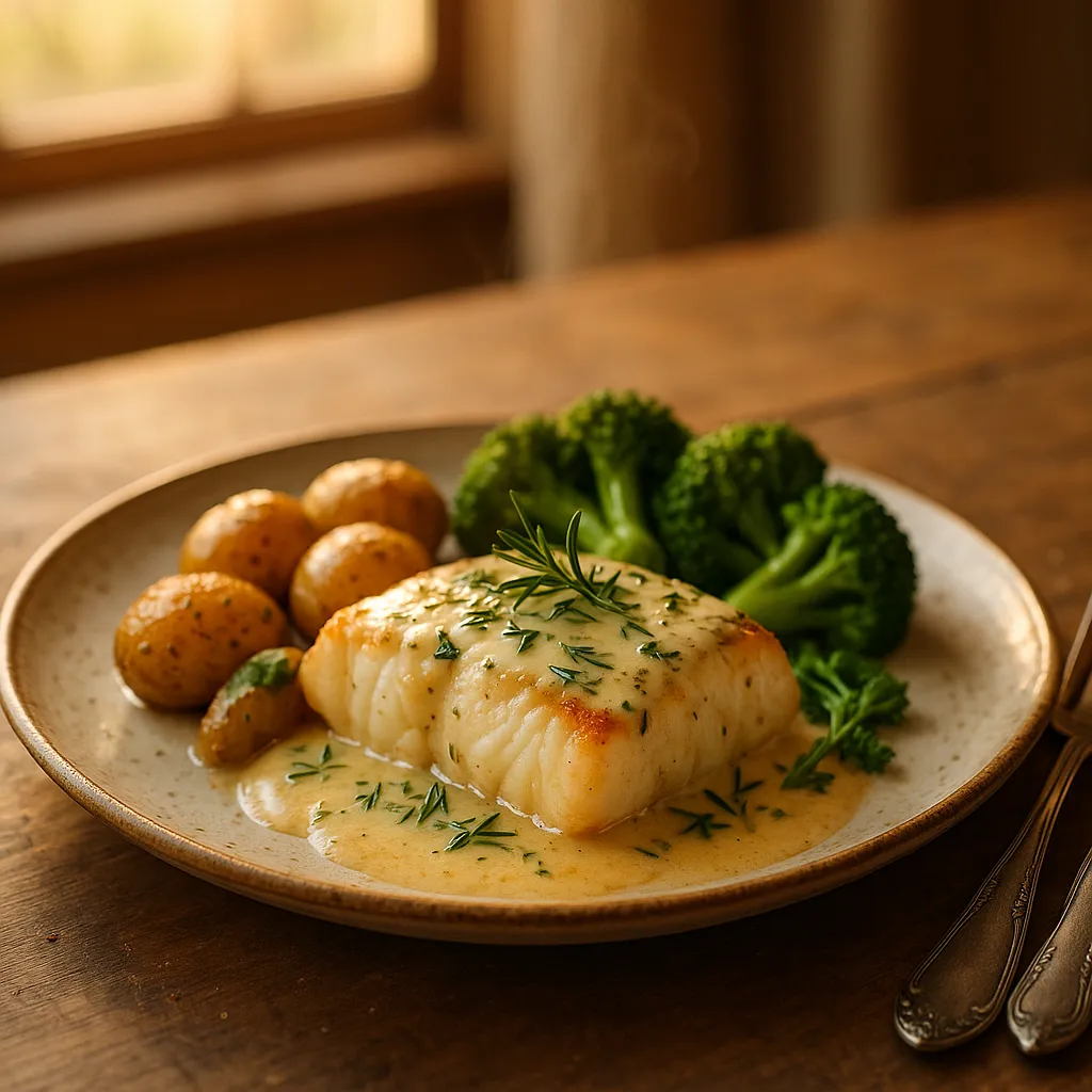 Creamy Rosemary Cod