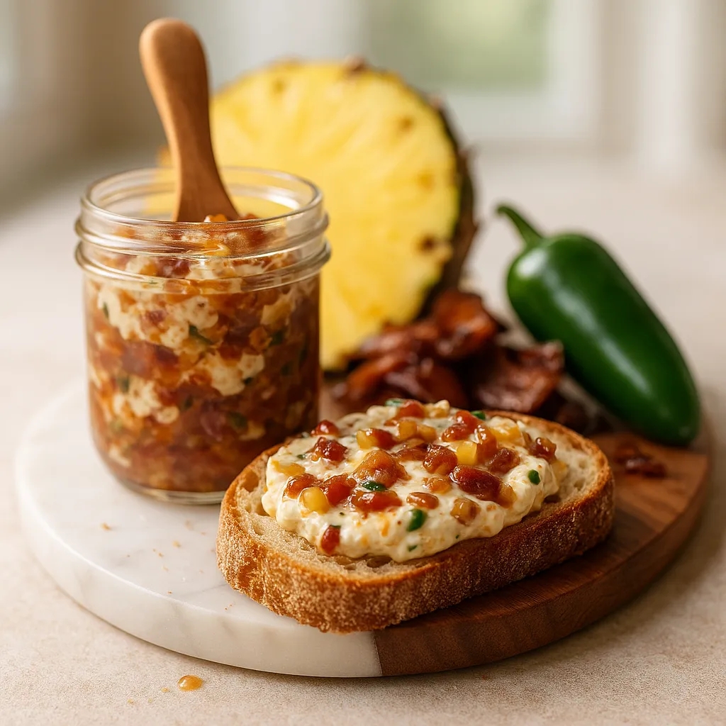 Pineapple Jalapeño Cream Cheese Bacon Jam