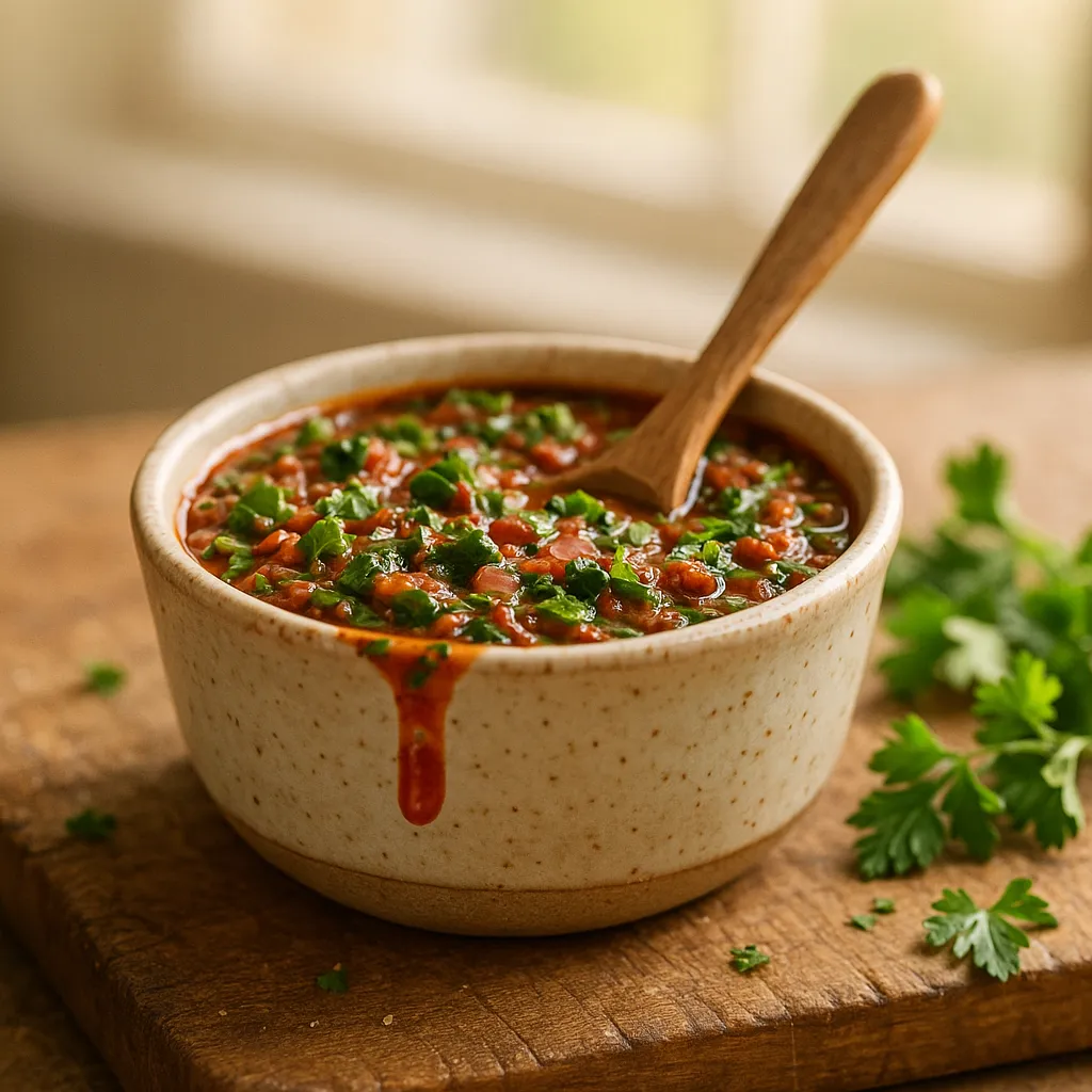 Red Creamy Chimichurri Sauce