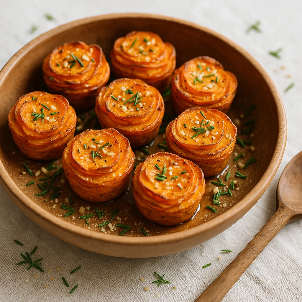 Stacked Sweet Potato’s in Muffin Tray