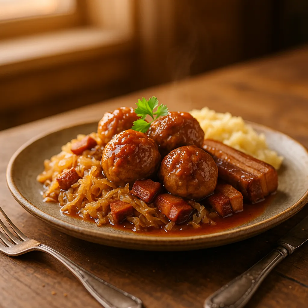 Sweet Sauerkraut Meatballs Crockpot