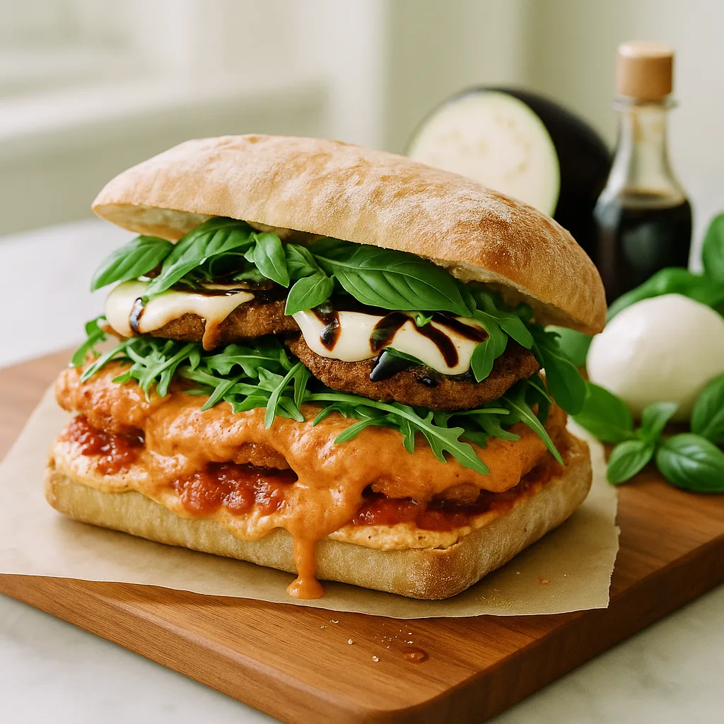 Eggplant Parmesan Chicken Sub