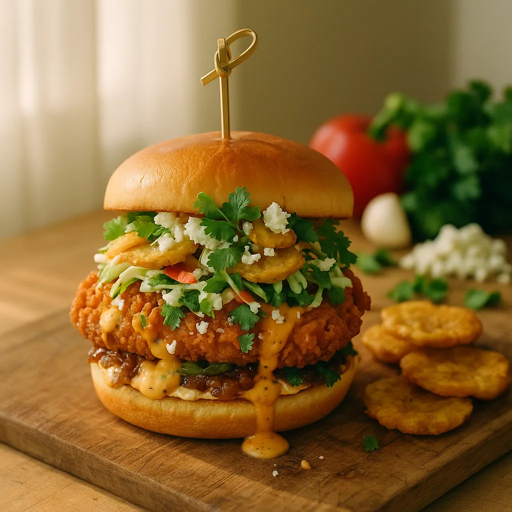 Puerto Rican Chicken Sandwich