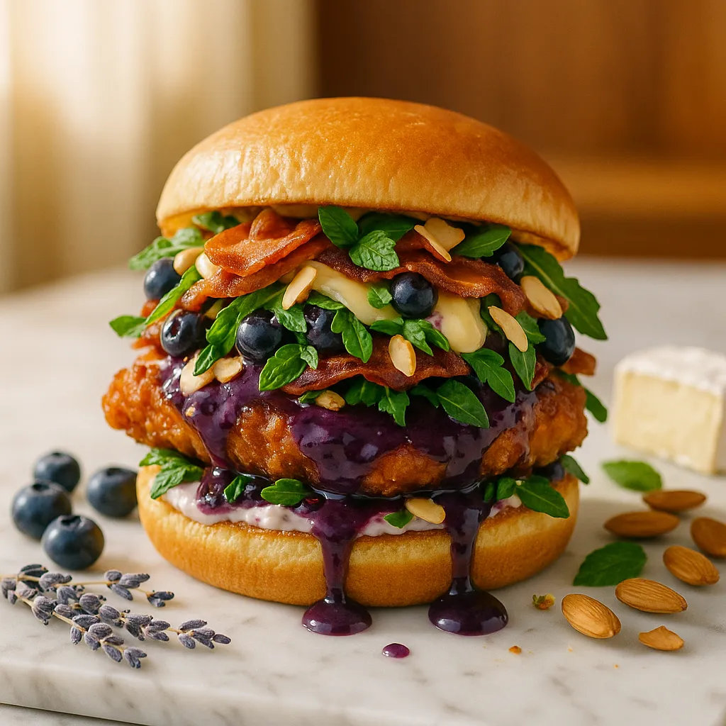 Blueberry Lavender Brie Chicken Sandwich